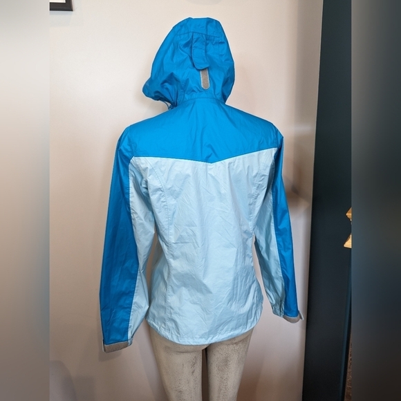 Eddie Bauer Womens Blue Hooded Rain Jacket, Size S - Picture 5 of 10